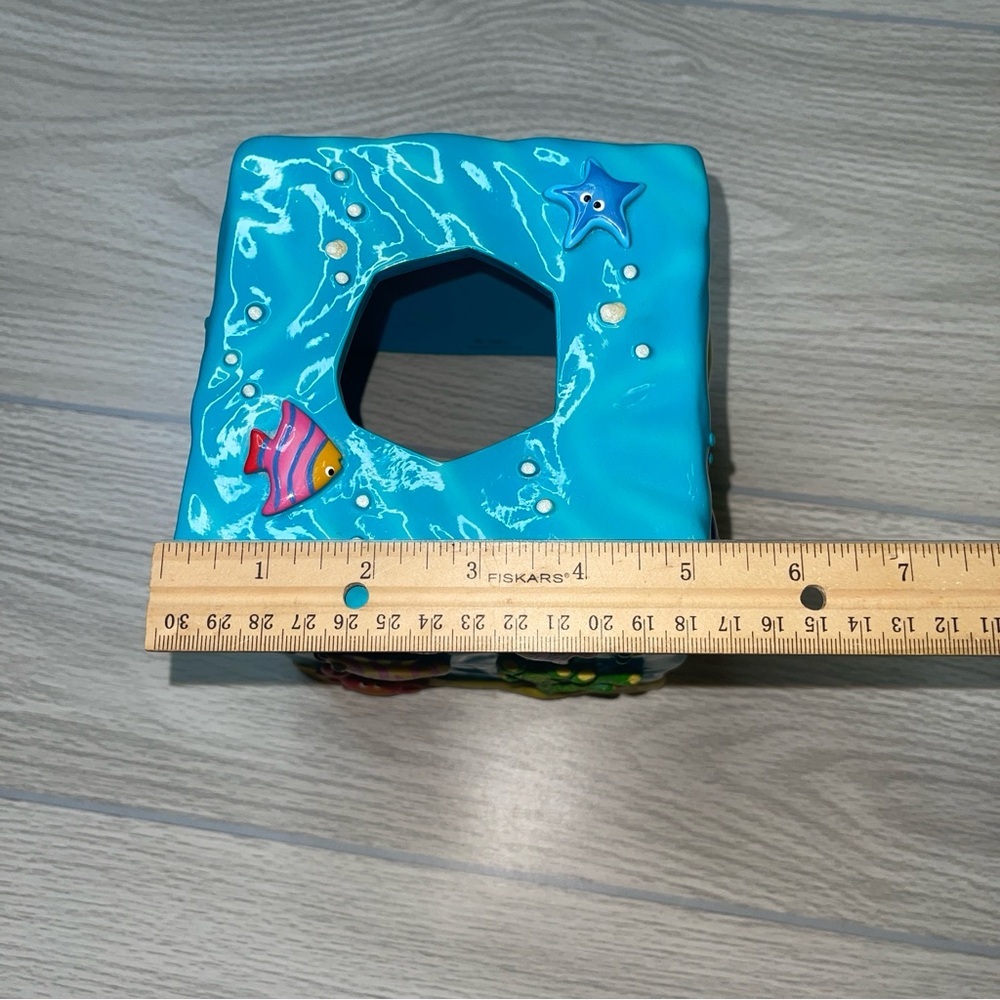 SKL Under Water Ocean Sea Creatures Blue Tissue Box Holder Kids Bathroom - Picture 9 of 10